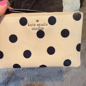 Kate spade polka dot wristlet